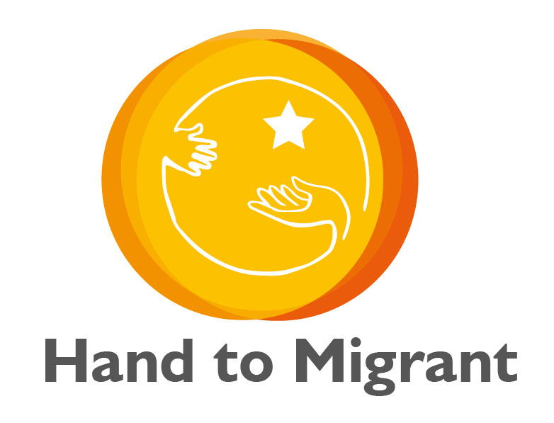 Hand to migrants